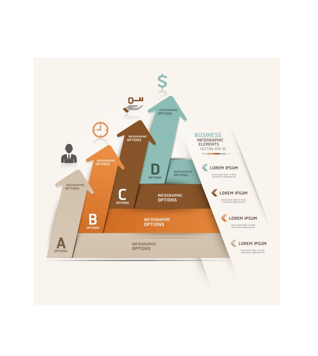 业务步骤信息图形矢量10