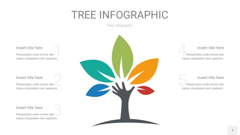 多彩树状图PPT图表5