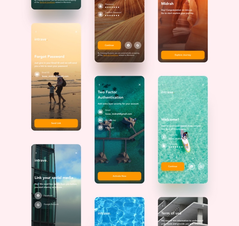 40+的移动应用程序的屏幕iPhone的iOS X屏幕,以提高您的工作流程,Intrave应用程序UI工具包 40+的移动应用程序的屏幕iPhone的iOS X屏幕,以提高您的工作流程,Intrave应用程序UI工具包