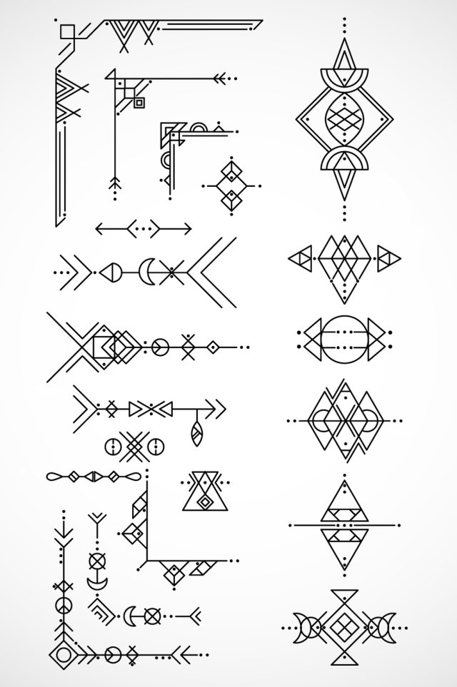 欧式花纹花边矢量图