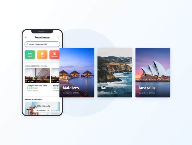 为Sketch。,Townhouse Mobile App UI Kit设计的高品质酒店预订应用UI套件 为Sketch。,Townhouse Mobile App UI Kit设计的高品质酒店预订应用UI套件