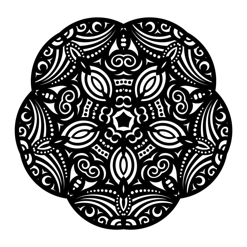 圆形和星形装饰图案04