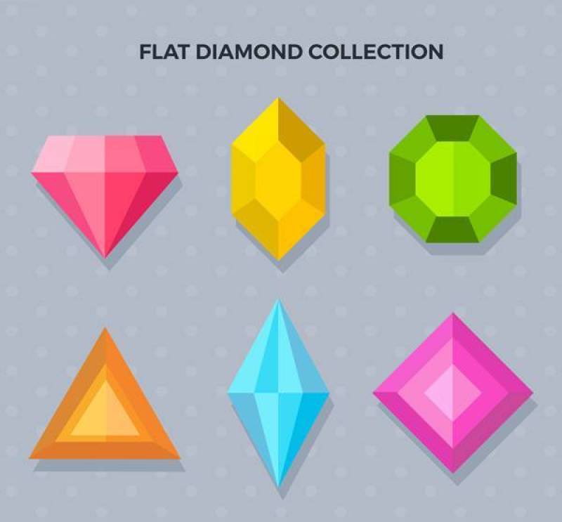 扁平化宝石矢量