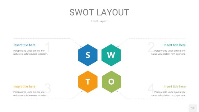 四色SWOT图表PPT13