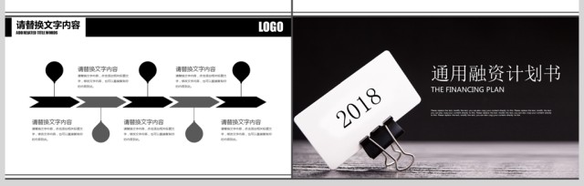 2018黑色简约通用融资商业计划书PPT