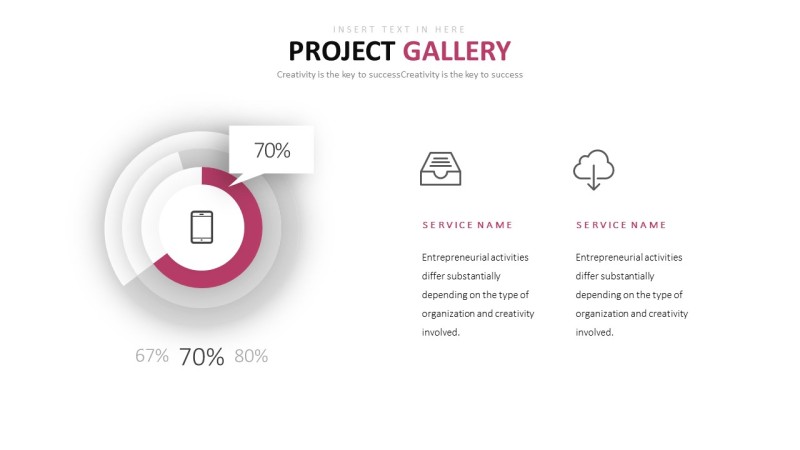 紫色可视化商务PPT图表-5