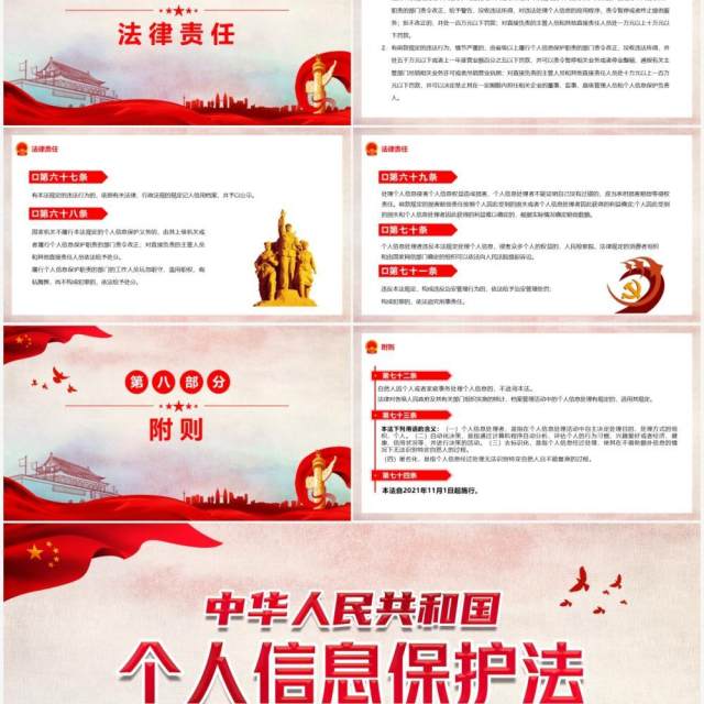 中华人民共和国个人信息保护法PPT模板 中华人民共和国个人信息保护法PPT模板