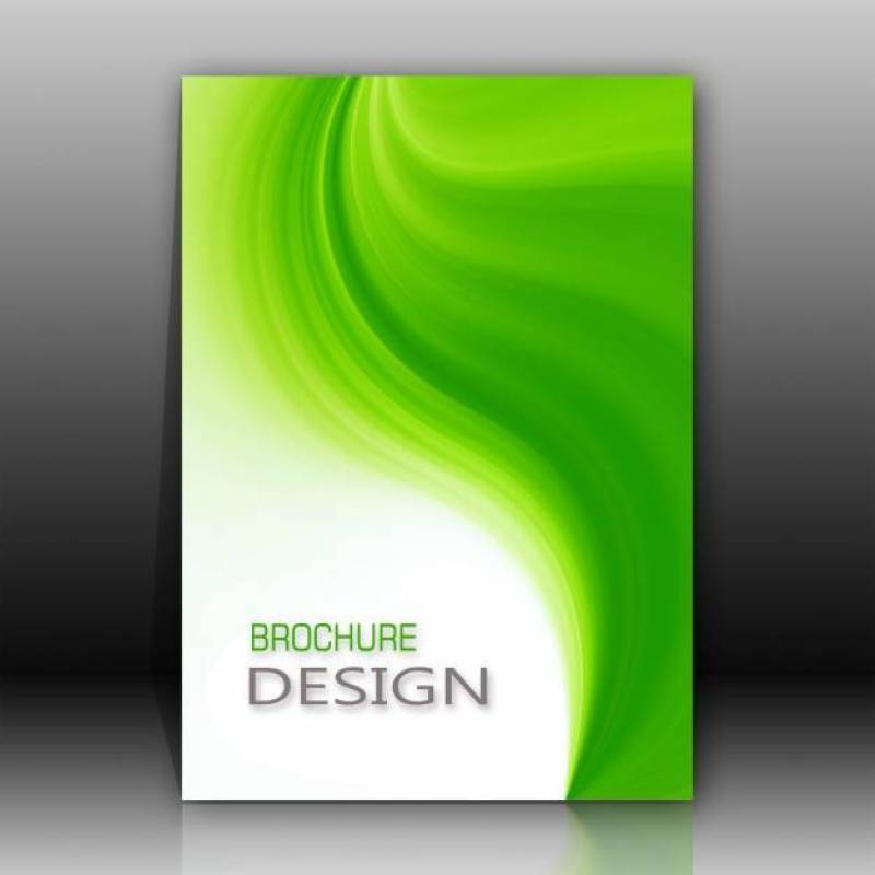 绿色和白色宣传册设计