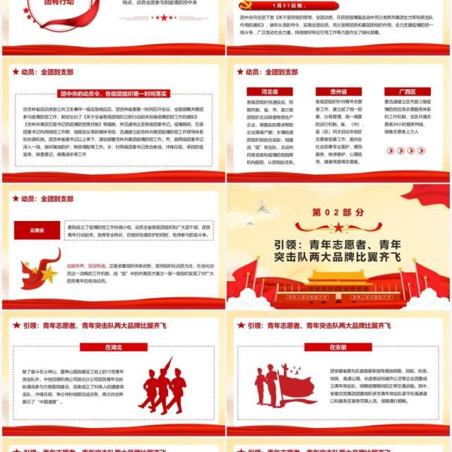 同心抗疫正当时青春聚力勇担当PPT模板 同心抗疫正当时青春聚力勇担当PPT模板