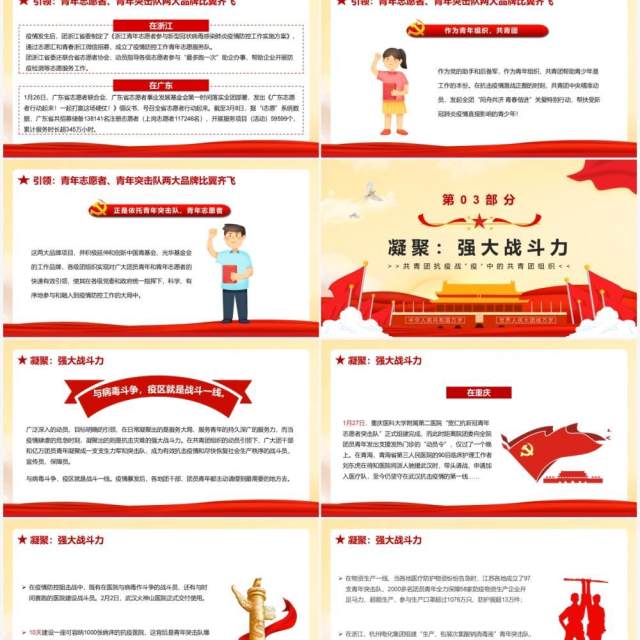 同心抗疫正当时青春聚力勇担当PPT模板 同心抗疫正当时青春聚力勇担当PPT模板