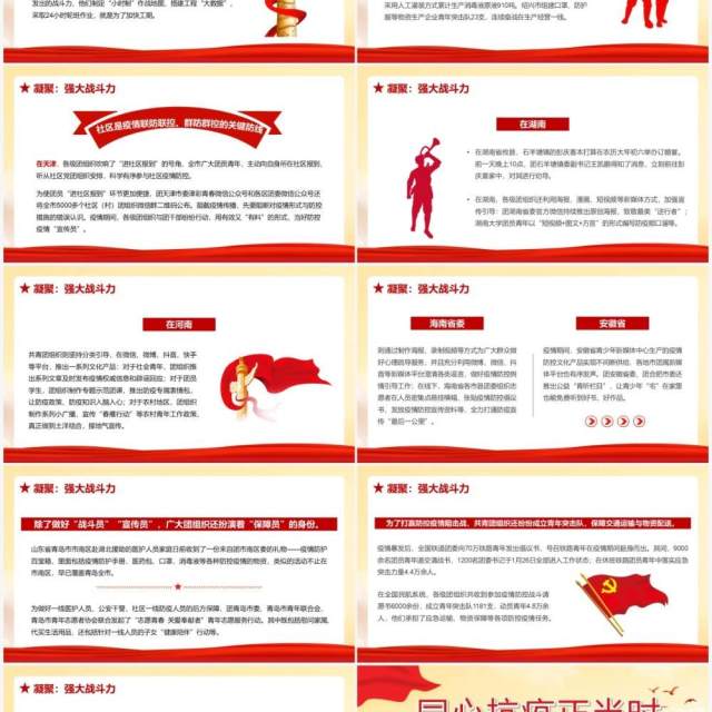 同心抗疫正当时青春聚力勇担当PPT模板 同心抗疫正当时青春聚力勇担当PPT模板