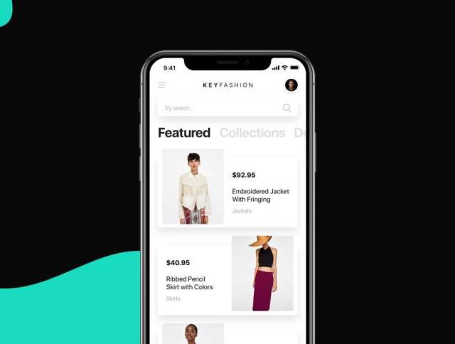 受最新时尚和iOS设计趋势的启发，Key Fashion Shop是必备UI工具包，KEY Fashion UI Kit