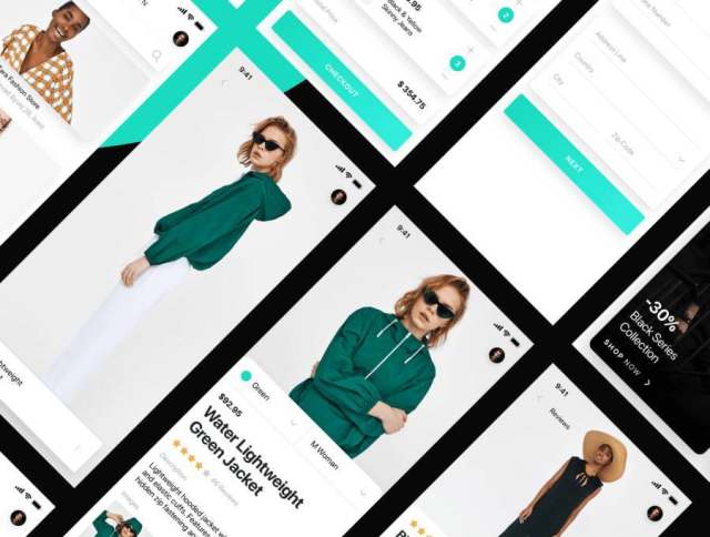 受最新时尚和iOS设计趋势的启发，Key Fashion Shop是必备UI工具包，KEY Fashion UI Kit