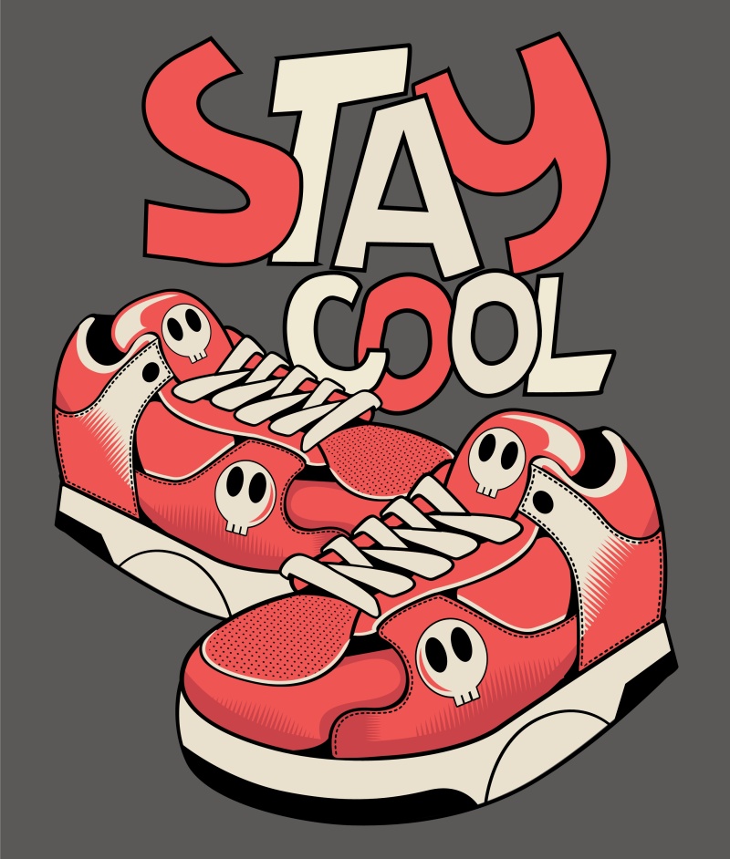 从库存矢量T恤印花设计7009