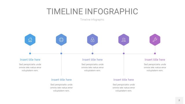 紫蓝色时间轴PPT信息图2