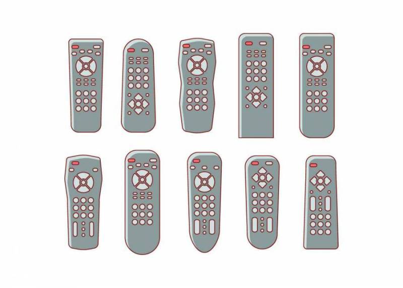  电视遥控器集合矢量