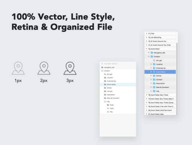 用于Sketch&XD的事件发现和预订应用UI工具包,Evez 2.0 用于Sketch&XD的事件发现和预订应用UI工具包,Evez 2.0