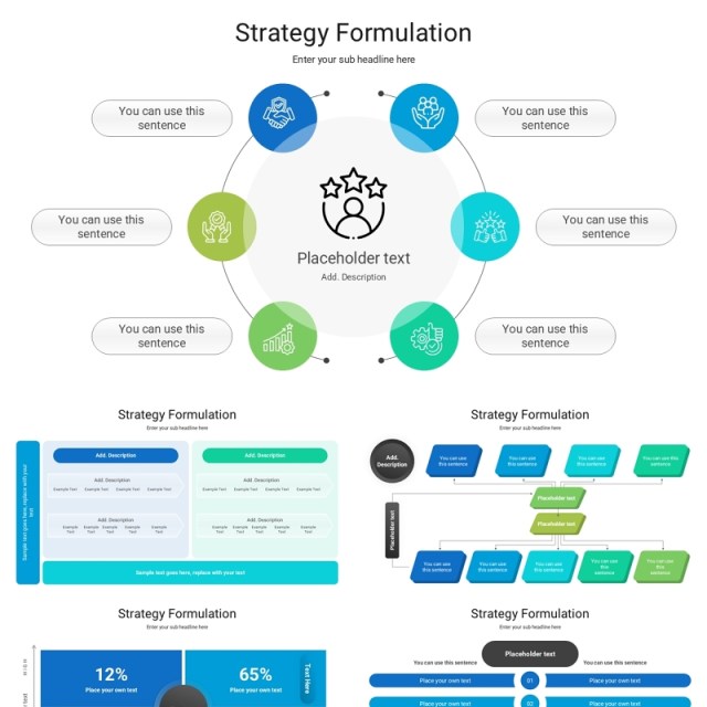 商业战略策略制定信息图PPT模板Strategy Formulation