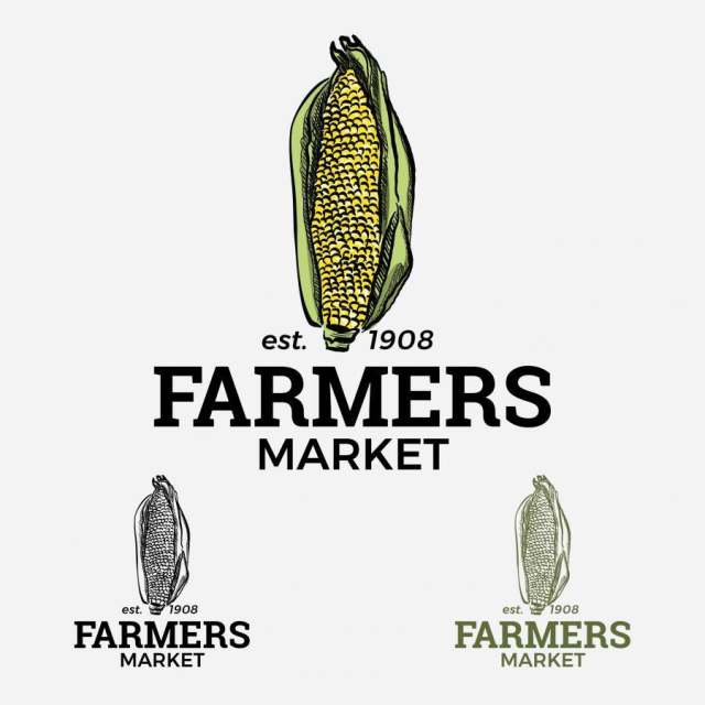 玉米农夫市场标志