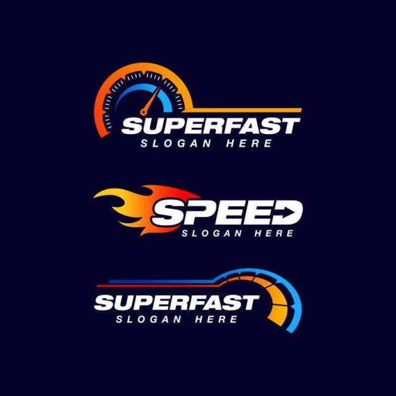 Speed indicator vector logo design