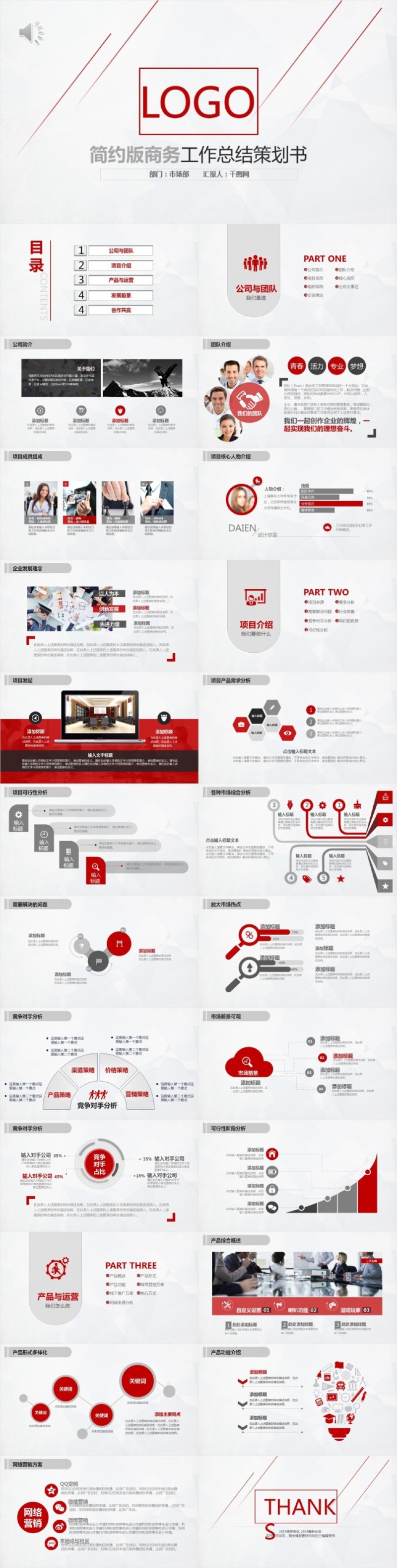 工作汇报策划PPT模板