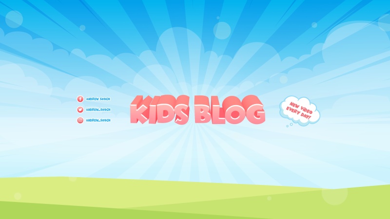 儿童博客10套banner艺术字体效果PSD设计素材