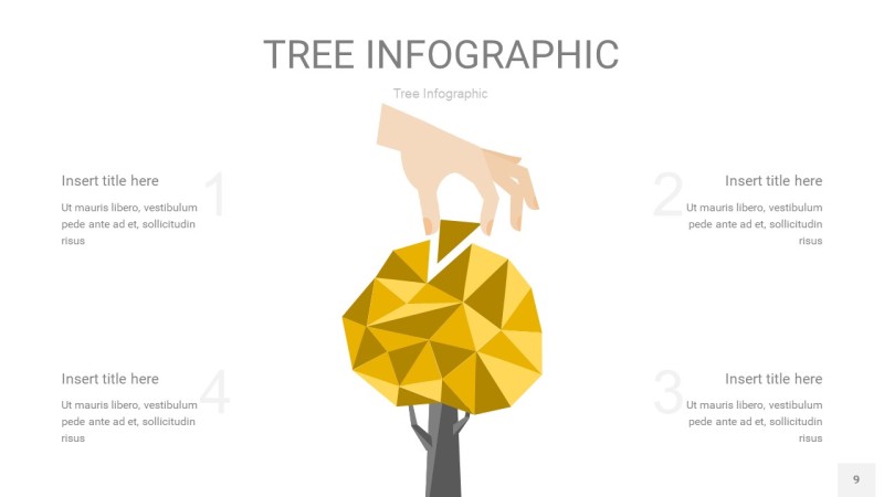 灰黄色树状图PPT图表9