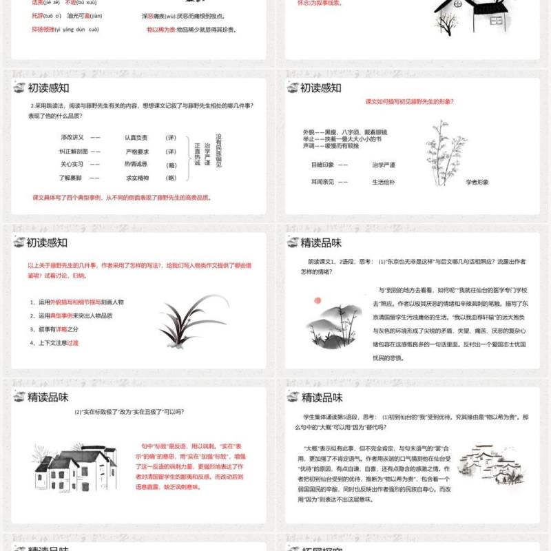部编版八年级语文上册藤野先生课件PPT模板 部编版八年级语文上册藤野先生课件PPT模板