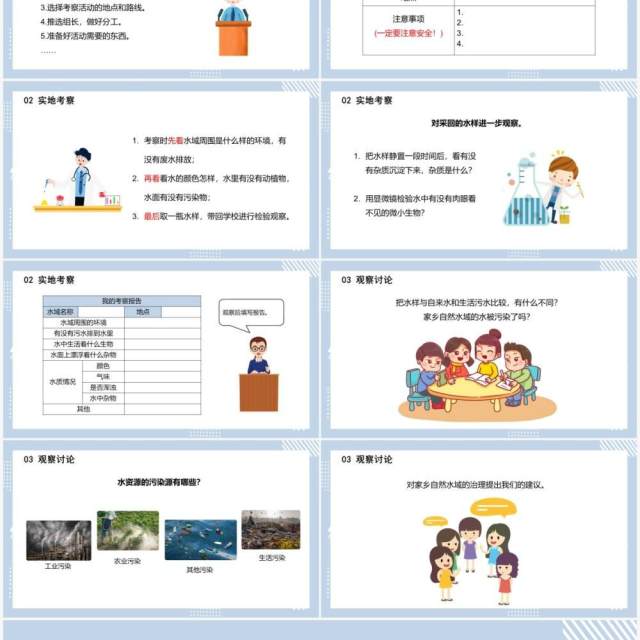 教科版六年级科学下册考察家乡的自然水域课件PPT模板 教科版六年级科学下册考察家乡的自然水域课件PPT模板