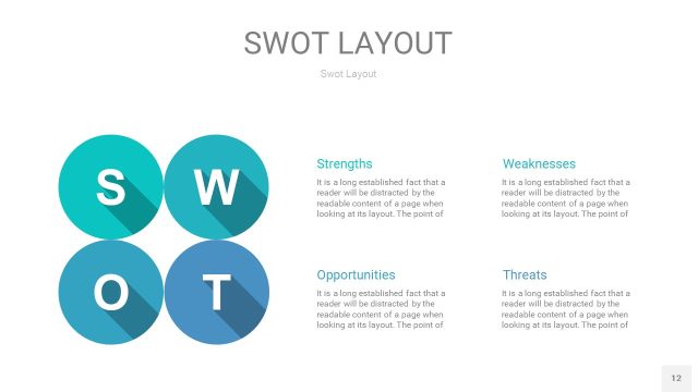 宝石绿SWOT图表PPT12 宝石绿SWOT图表PPT12