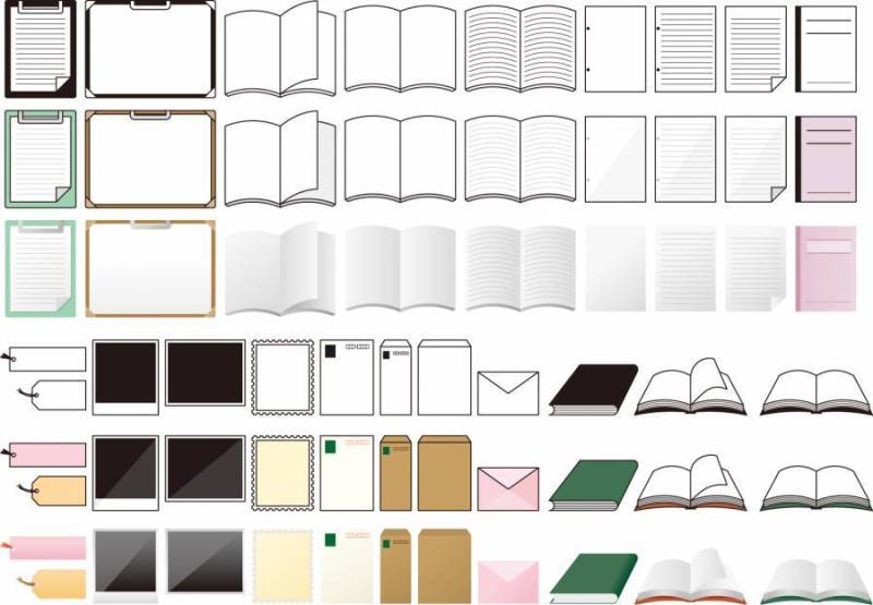 纸制品系统图标（摘要）