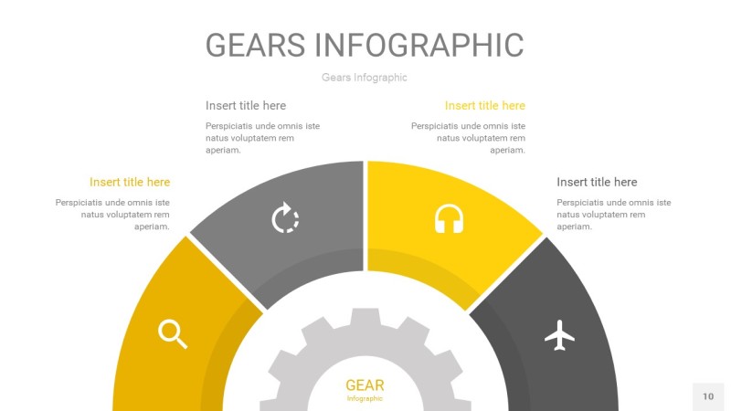 灰黄色齿轮PPT信息图10