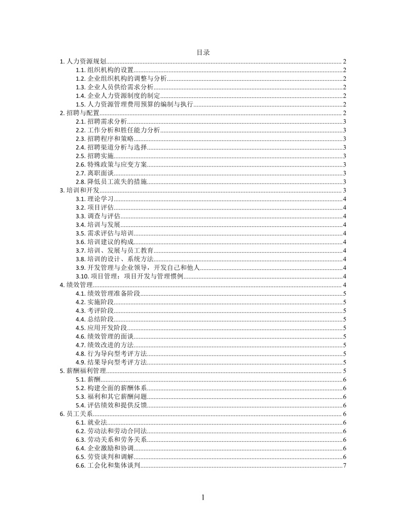 简约HR管理模块思维导图XMind模板