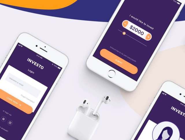 为Sketch。,Investo UI Kit设计的下一代基于AI的投资应用程序 为Sketch。,Investo UI Kit设计的下一代基于AI的投资应用程序