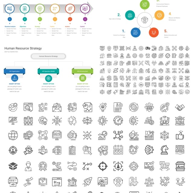 战略关系图PPT素材模板Strategy Diagrams 战略关系图PPT素材模板Strategy Diagrams