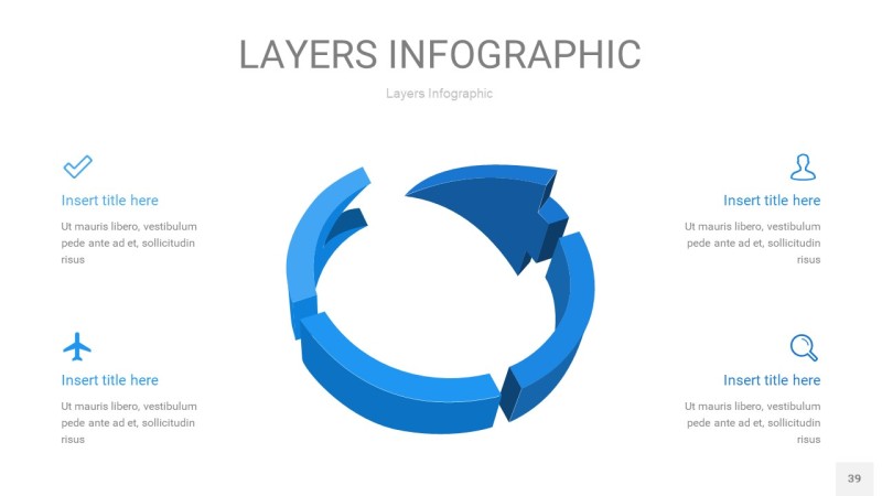 蓝色3D分层PPT信息图39
