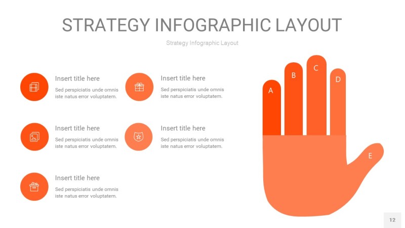 橘红色战略计划统筹PPT信息图12