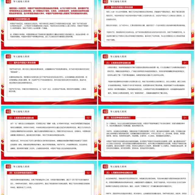 红色党政风学习党史不忘初心PPT模板 红色党政风学习党史不忘初心PPT模板