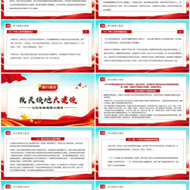 红色党政风学习党史不忘初心PPT模板 红色党政风学习党史不忘初心PPT模板