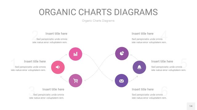 粉紫色循环PPT图表14