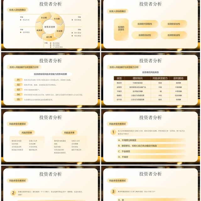 黄色简约风资产配置理财知识培训PPT模板