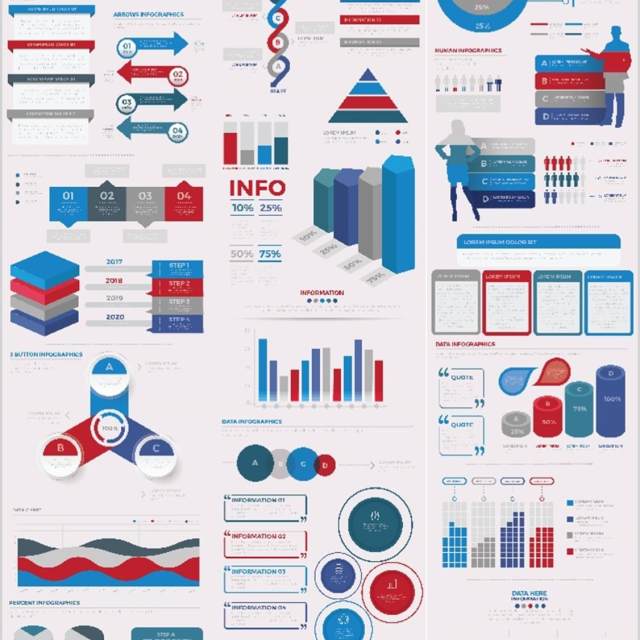 简单的信息图表元素设计Simply Infographics