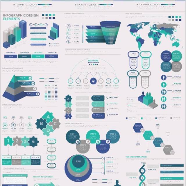 简单的信息图表元素设计Simply Infographics