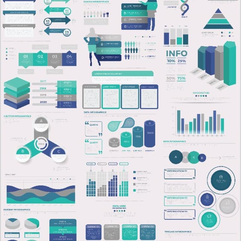 简单的信息图表元素设计Simply Infographics