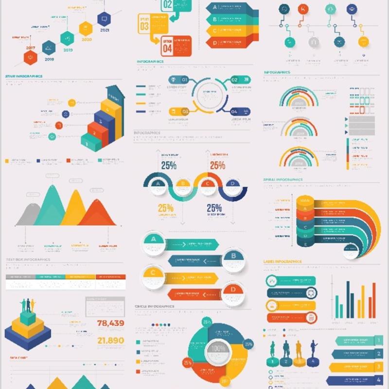 简单的信息图表元素设计Simply Infographics