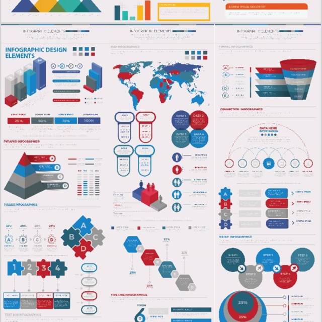 简单的信息图表元素设计Simply Infographics