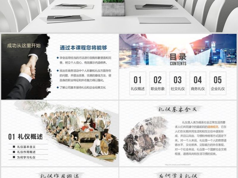 高端大气商务礼仪职业形象培训PPT模板