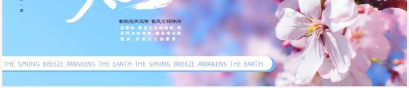 蓝色清新风你好春天PPT通用模板