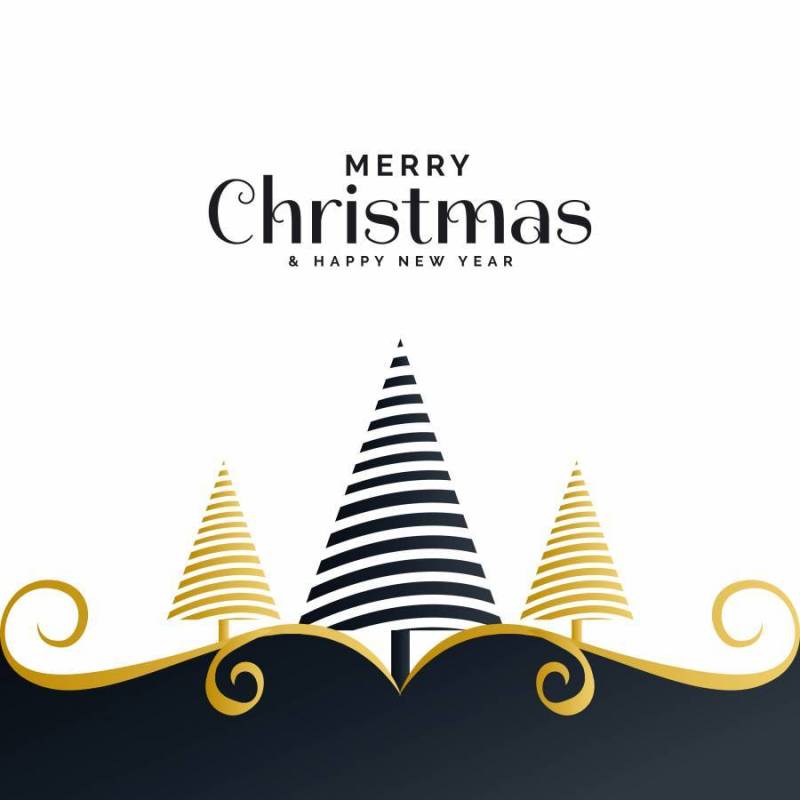 与树和fl的创造性的圣诞节节日问候背景