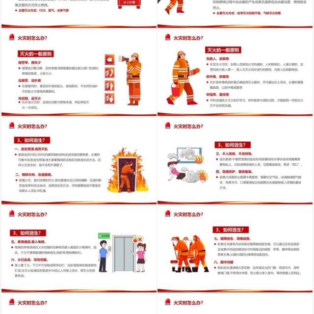 红色企业强化消防宣传普及消防知识安全教育PPT模板 红色企业强化消防宣传普及消防知识安全教育PPT模板